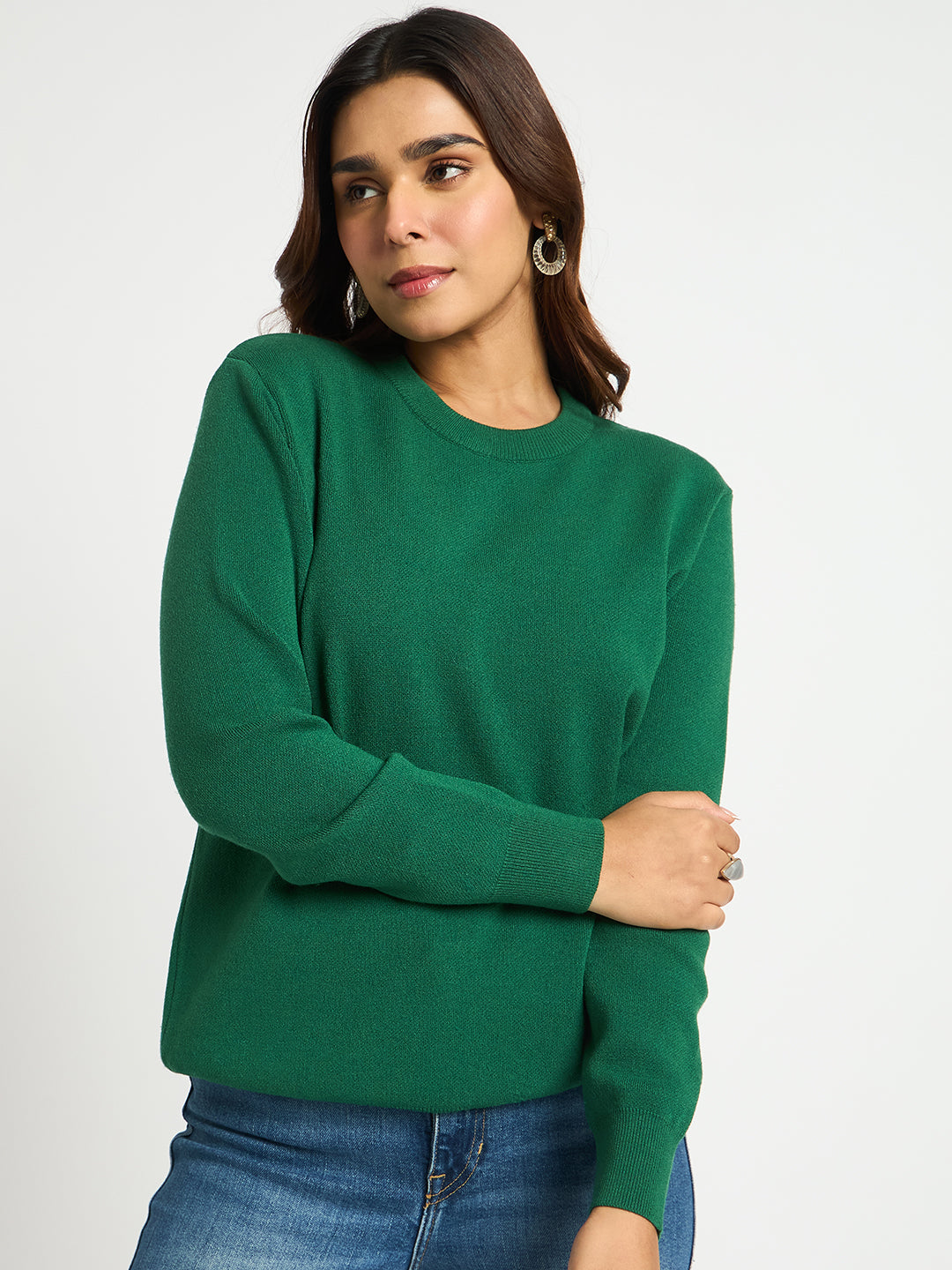 Green Crew Neck Sweater