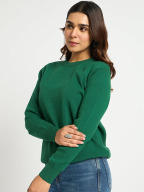 Green Crew Neck Sweater