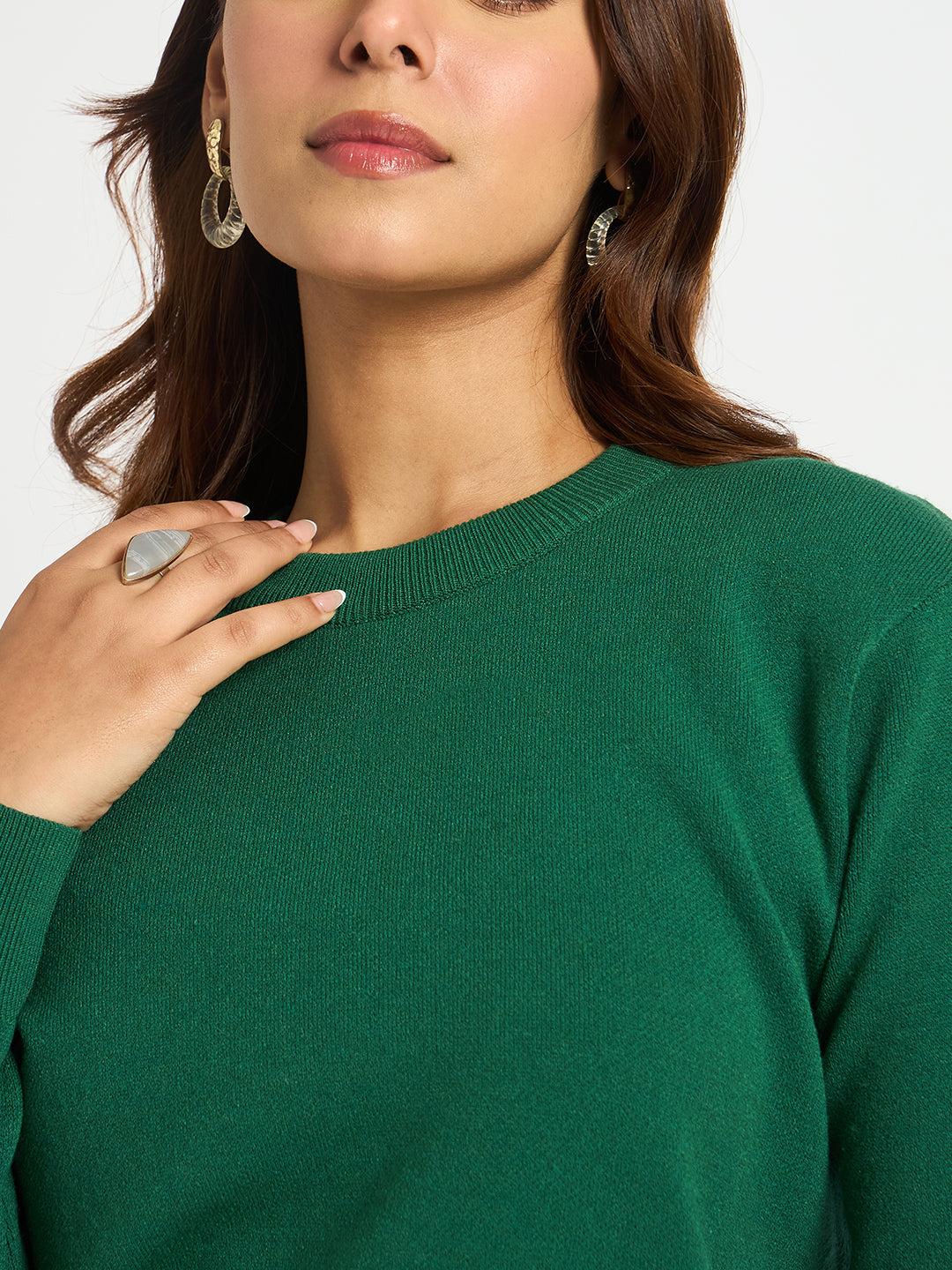 Green Crew Neck Sweater