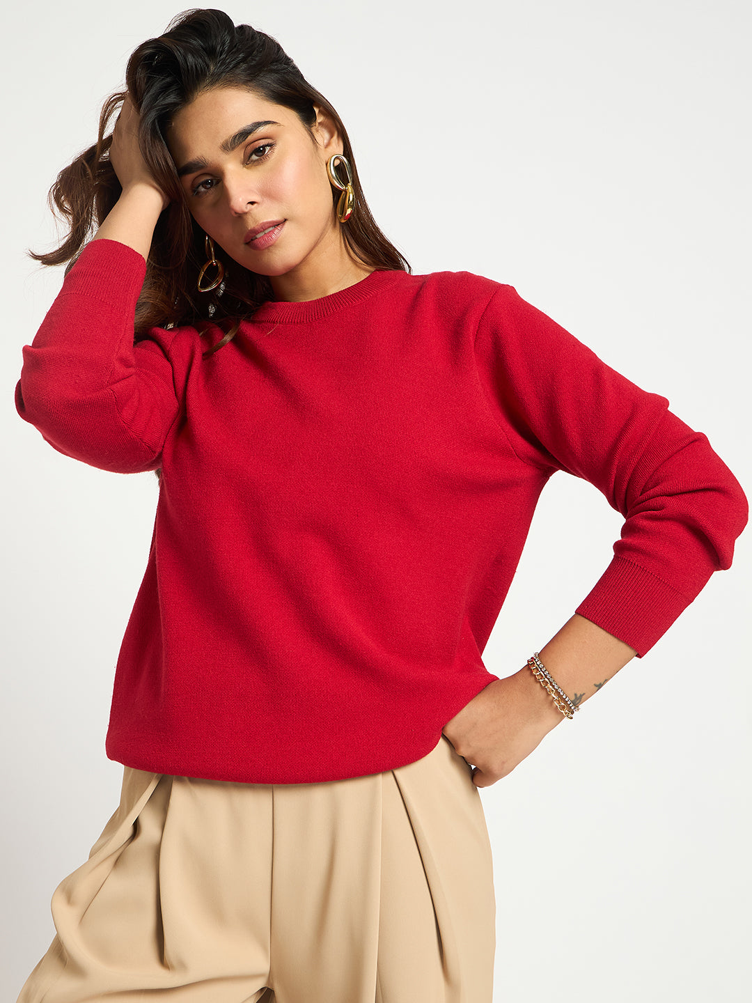 Red Crew Neck Sweater