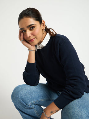 Navy Crew Neck Sweater