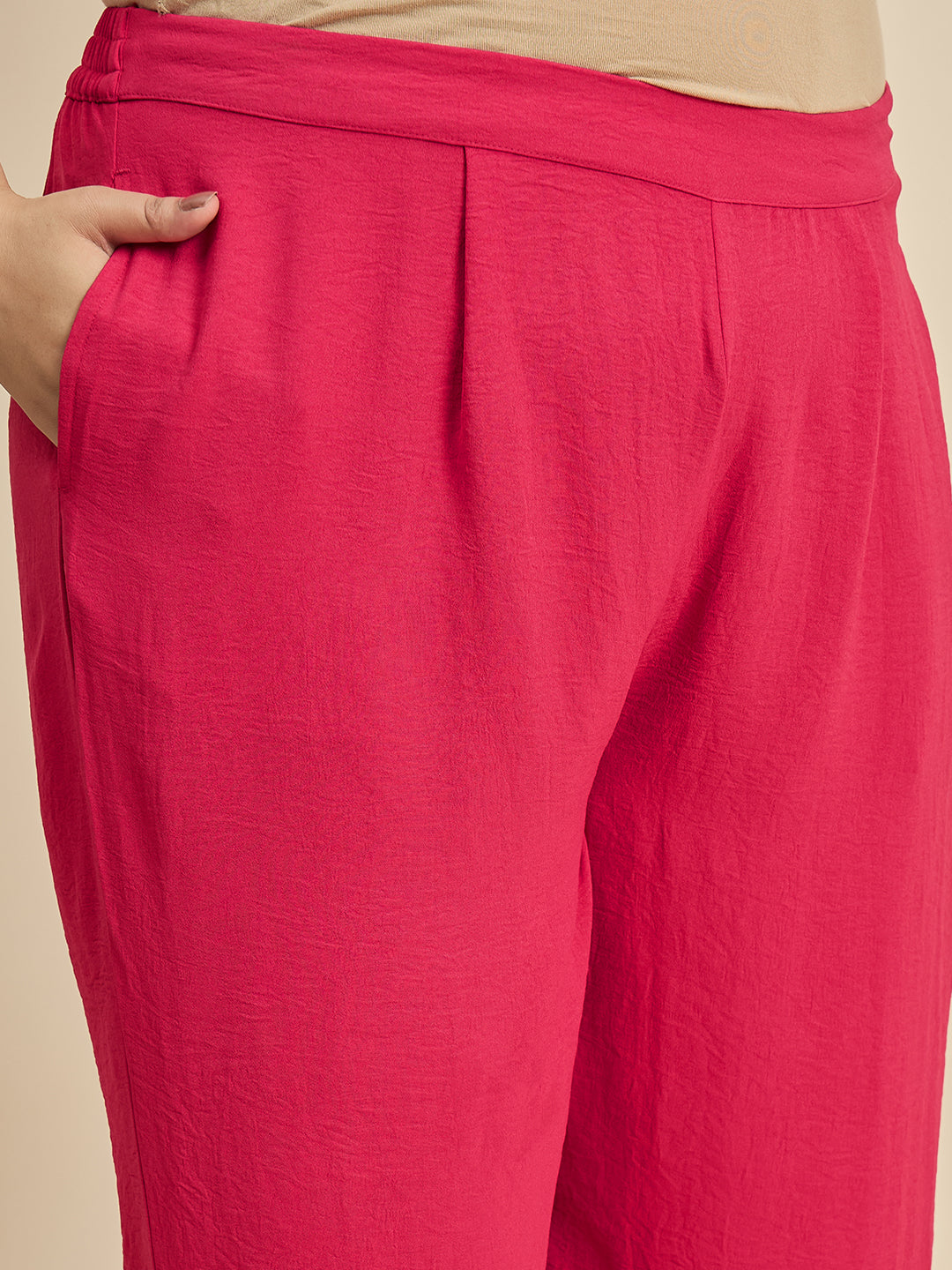 Hot Pink Yoke Detail Co-Ord Set