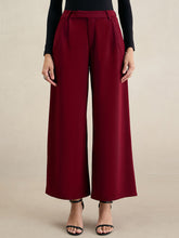 Maroon Flared Knit Trousers