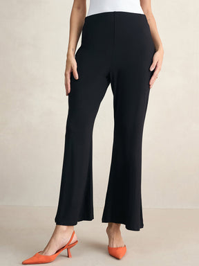 Black Knit Flared Pants