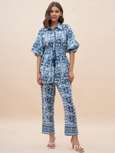 Blue Border Print Co-Ord Set