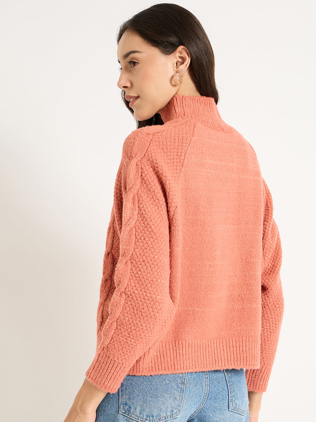 Terracotta Cable Knit Sweater