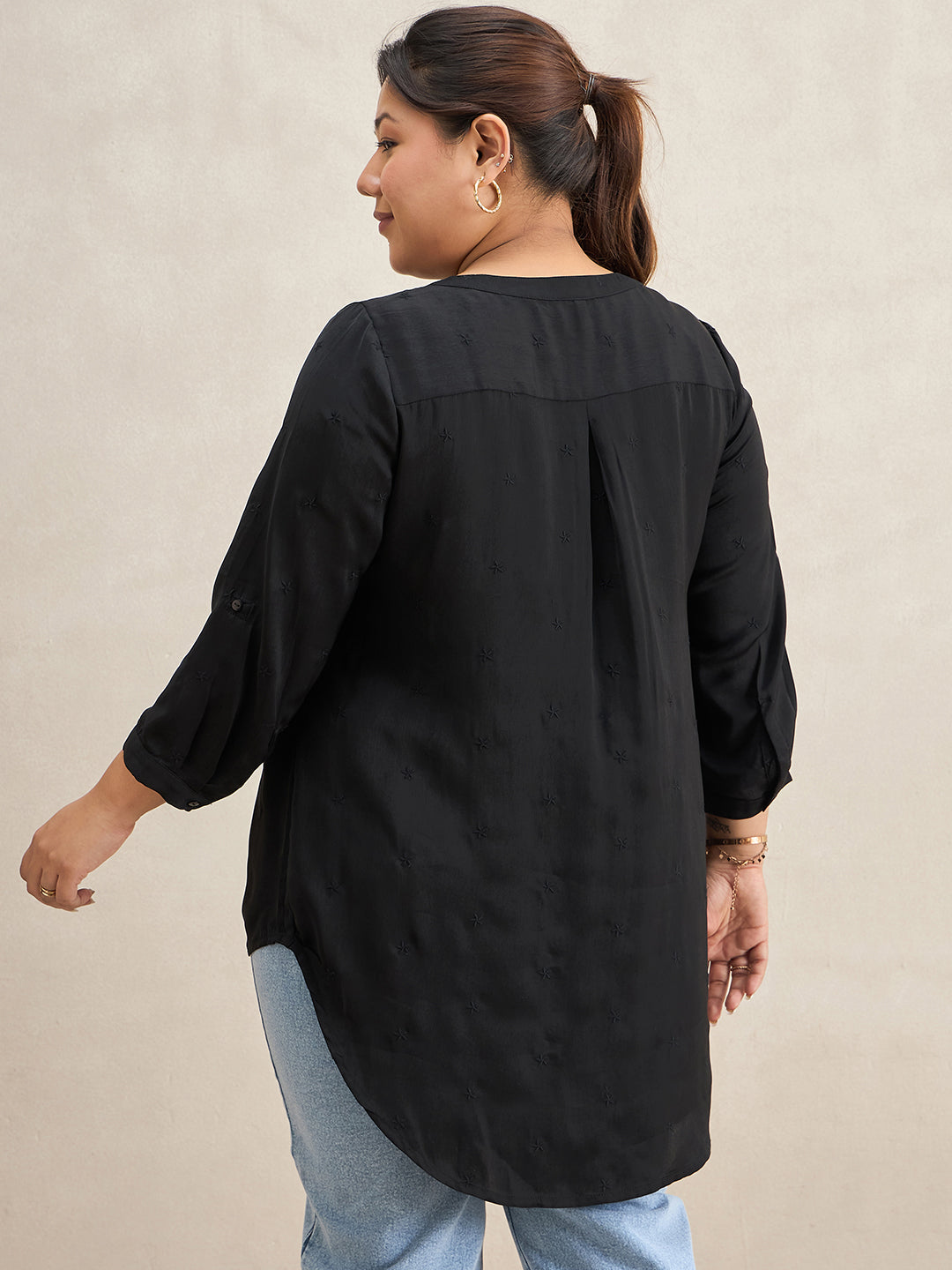 Black High Low Tunic