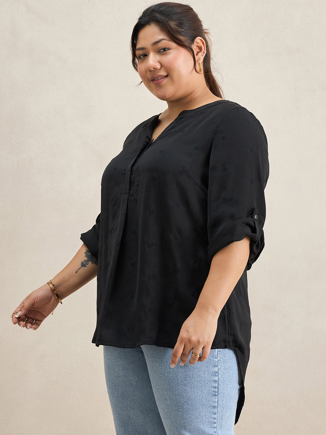 Black High Low Tunic