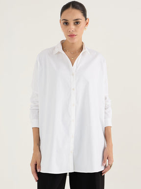 White Oversize Cotton Shirt