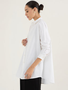 White Oversize Cotton Shirt