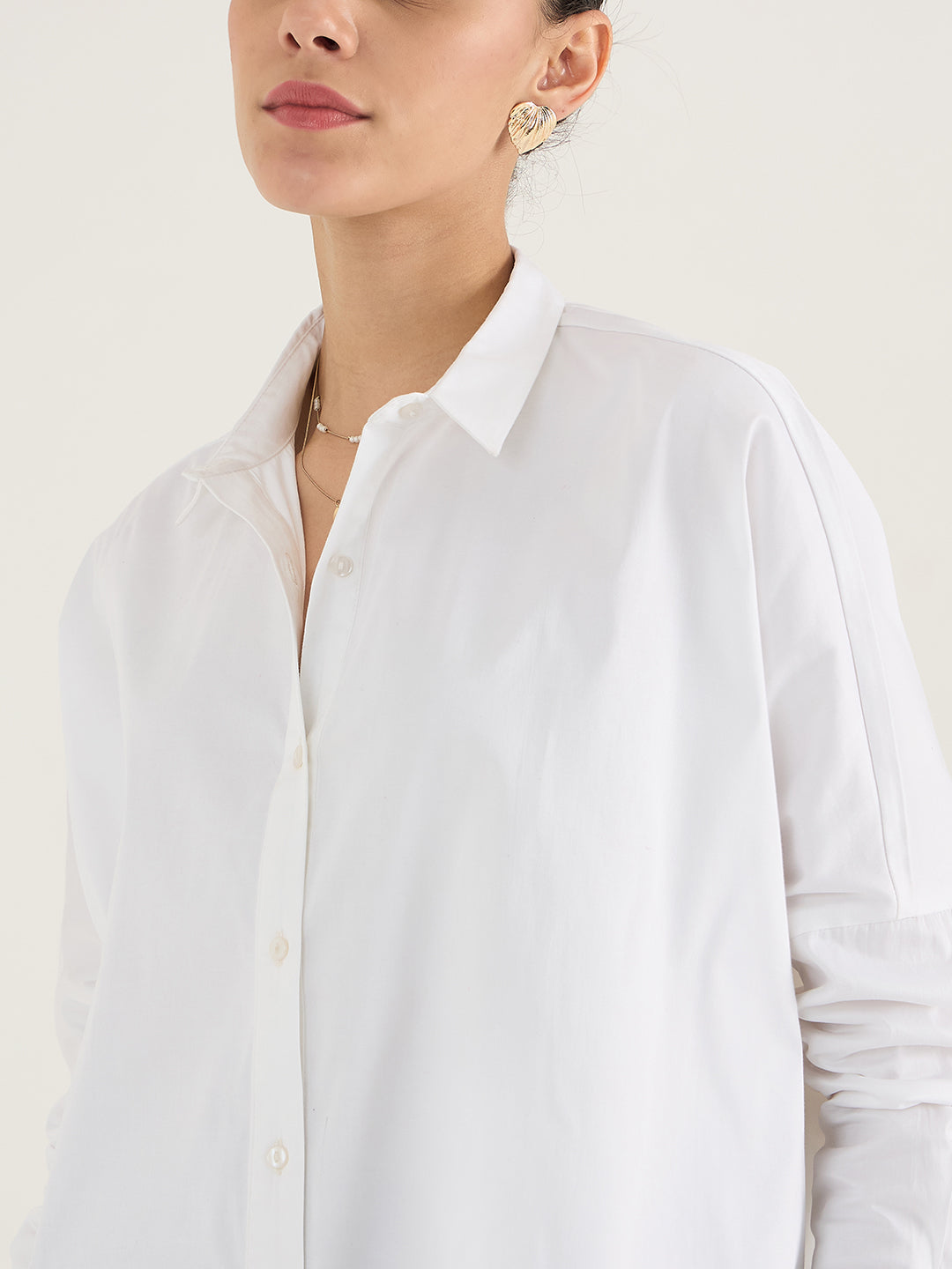 White Oversize Cotton Shirt