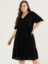 Black Tiered Midi Dress