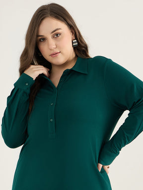 Green Assymetric Tunic