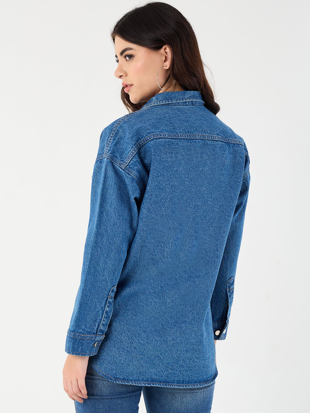 Blue Oversize Denim Shirt