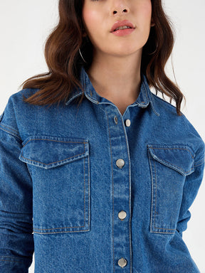 Blue Oversize Denim Shirt