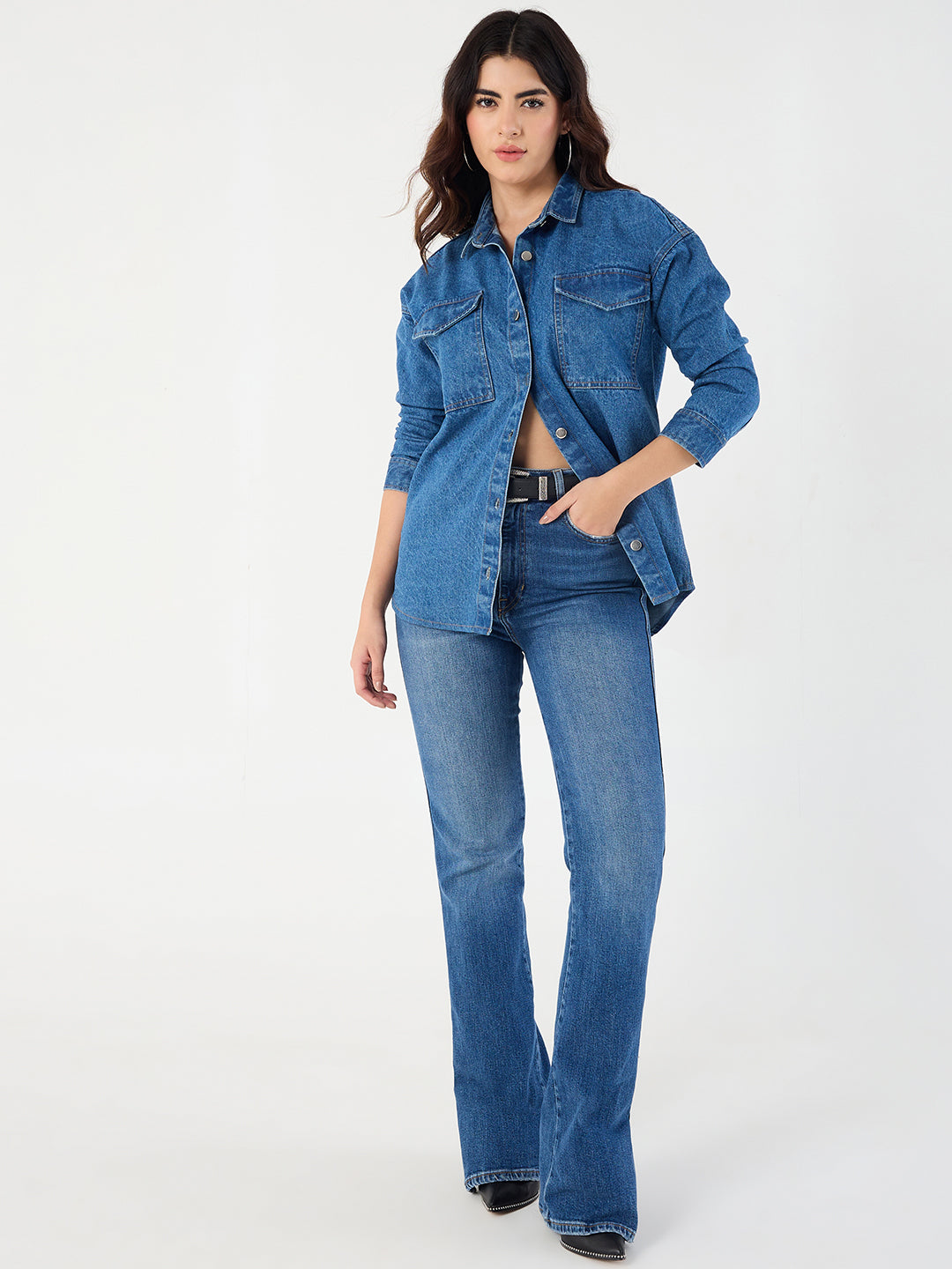 Blue Oversize Denim Shirt