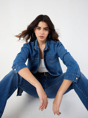 Blue Oversize Denim Shirt