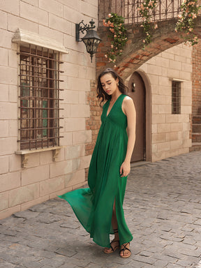 Emerald Green Nice Smock Dress