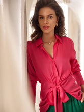 Fuschia Pink Monaco Tie Knot Shirt